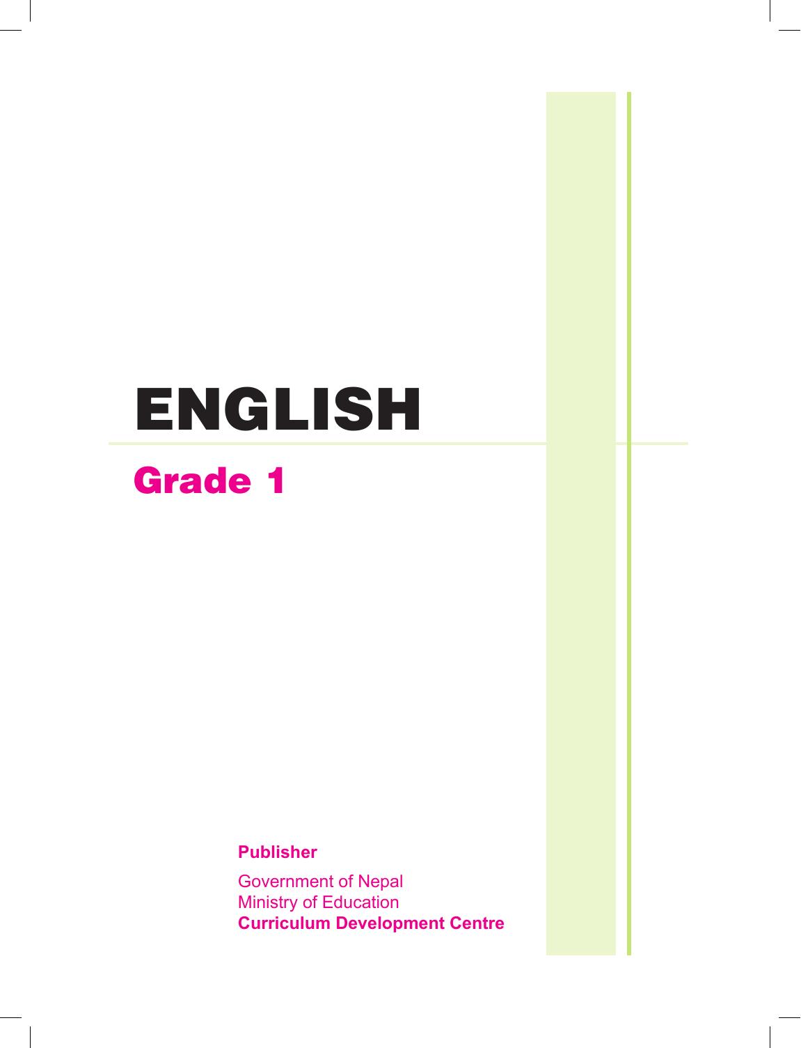 CDC 2016 - English Grade 1